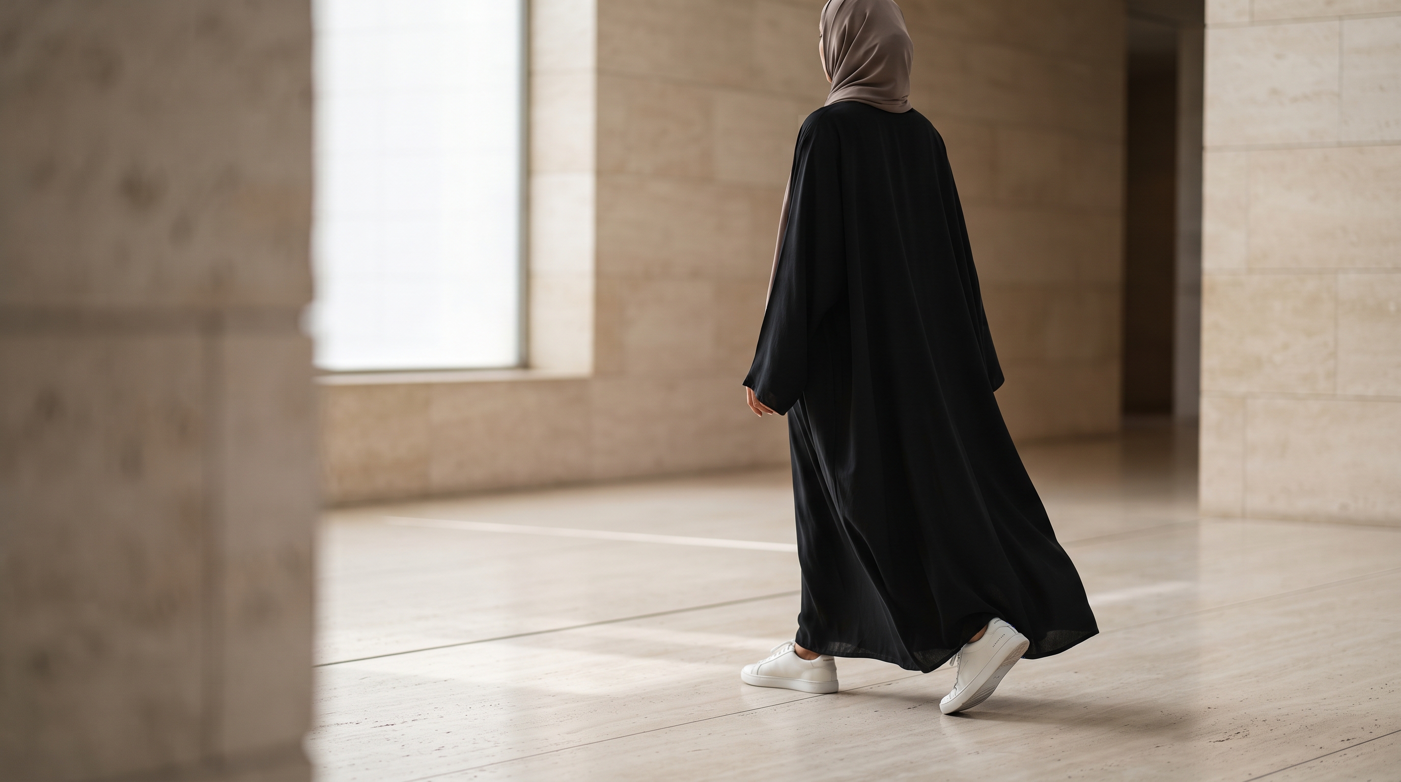 Woman walking in white sneakers 2K 202609071505