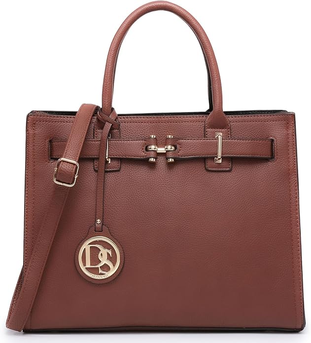 Structured brown handbag for a brown abaya outfit